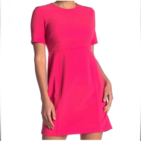 Eliza J Fuchsia Pink Short Sleeve Sheath Mini Dress Size 2 - Picture 1 of 10